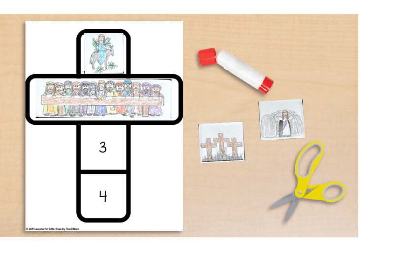 Easter story sequencing activity